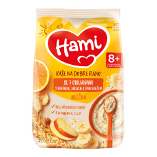HAMI Kaše mléčná se 7 obilninami s jablkem, banánem a pomerančem 210 g HAMI Kaše mléčná se 7 obilninami s jablkem, banánem a pomerančem 210 g