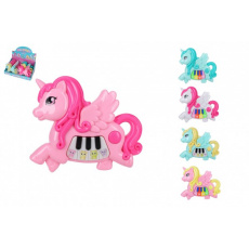 Pianko jednorožec plast 18x15cm na baterie se zvukem se světlem 3 barvy 12ks v boxu Pianko jednorožec plast 18x15cm na baterie se zvukem se světlem 3 barvy 12ks v boxu