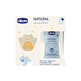 CHICCO Sada dárková kosmetiky Natural Sensation + silikonová mycí houbička tlapka