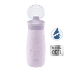 NUK Láhev Mini-Me Sip nerezová - fialová 300ml, 9m+ NUK Láhev Mini-Me Sip nerezová - fialová 300ml, 9m+