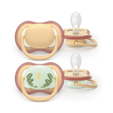 Philips AVENT Šidítko Ultra air denní a noční neutral/obrázek 0-6m, 2ks