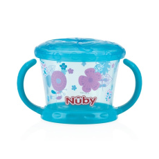 NUBY Miska s oušky na svačinu 12 m+, modrá NUBY Miska s oušky na svačinu 12 m+, modrá