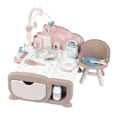 Smoby Domeček Cocoon Nursery Natur D'Amour Baby Nurse denní a noční zóna s elektronickými funkcemi 20 doplňků