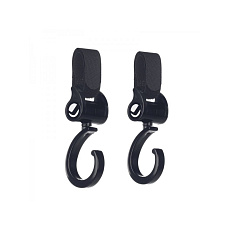 Háčky na kočárek 2 ks Black Háčky na kočárek 2 ks Black