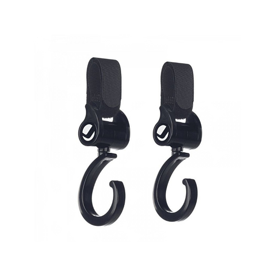 Háčky na kočárek 2 ks Black