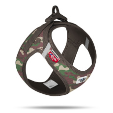 CURLI Postroj pro psy se sponou Air-Mesh Camo, M, 6-9 kg