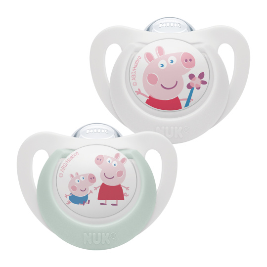 NUK Dudlík silikonový Star Peppa Pig 18-36m. 2 ks