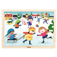 Dětské dřevěné puzzle Viga Zima