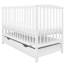 Dětská postýlka se šuplíkem New Baby LILLY bílá Dětská postýlka se šuplíkem New Baby LILLY bílá