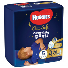 HUGGIES Elite Soft Pants OVN Kalhotky plenkové jednorázové 5 (12-17 kg) 17 ks HUGGIES Elite Soft Pants OVN Kalhotky plenkové jednorázové 5 (12-17 kg) 17 ks