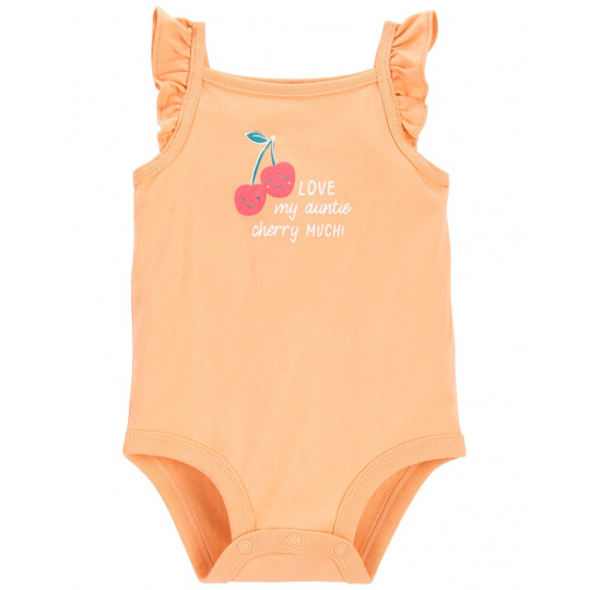 CARTER'S Body na ramínka Orange Cherry holka 3m