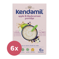 6x KENDAMIL Kaše mléčná s černým rybízem a jablky (150 g), 6m+ 6x KENDAMIL Kaše mléčná s černým rybízem a jablky (150 g), 6m+