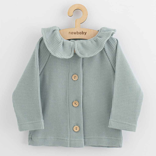 Kojenecký kabátek na knoflíky New Baby Luxury clothing Laura šedý