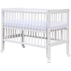 Scarlett Dětská postýlka Scarlett Kamila - bílá (borovice) - stahovací + válendová bočnice - 120 x 60 cm Scarlett Dětská postýlka Scarlett Kamila - bílá (borovice) - stahovací + válendová bočnice - 120 x 60 cm