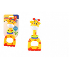 Chrastítko/kousátko/pískátko žirafa plast 7x16cm na kartě 3m+ Chrastítko/kousátko/pískátko žirafa plast 7x16cm na kartě 3m+