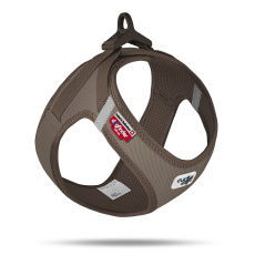 CURLI Postroj pro psy se sponou Manšestr Brown L, 8-13 kg