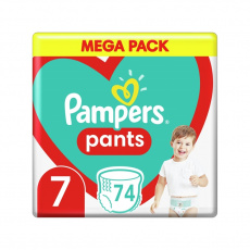 PAMPERS Pants 7 (17 kg+) 74 ks Mega pack - plenkové kalhotky PAMPERS Pants 7 (17 kg+) 74 ks Mega pack - plenkové kalhotky