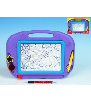Magnetická tabulka kreslící s doplňky plast 32x24cm v krabici Magnetická tabulka kreslící s doplňky plast 32x24cm v krabici