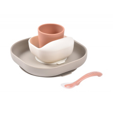 Jídelní sada silikonová 4-dílná Terracotta / Gazelle Jídelní sada silikonová 4-dílná Terracotta / Gazelle