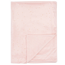 BIMBI DREAMS Deka zlaté tečky velur pink 80x110 cm BIMBI DREAMS Deka zlaté tečky velur pink 80x110 cm