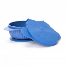 INNOGIO Miska silikonová s víčkem GIOfresh Owl Blue INNOGIO Miska silikonová s víčkem GIOfresh Owl Blue