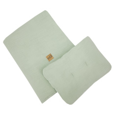 EKO Sada do postýlky 2dílná mušelínová Mint 30x40 cm, 75x100 cm EKO Sada do postýlky 2dílná mušelínová Mint 30x40 cm, 75x100 cm