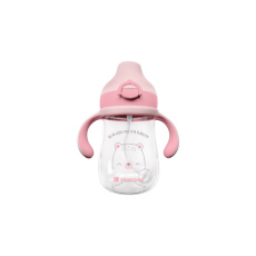 Hrnek se silikonovým pítkem 300ml 6m+ Bear with me Pink