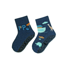 STERNTALER Ponožky protiskluzové Archa AIR 2ks v balení blue melange chlapec vel. 17/18 cm- 9-12 m STERNTALER Ponožky protiskluzové Archa AIR 2ks v balení blue melange chlapec vel. 17/18 cm- 9-12 m