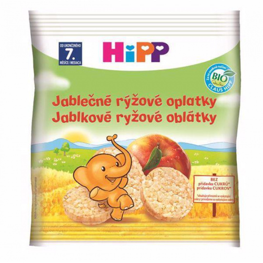 HiPP BIO jablečné rýžové oplatky pro děti 30g