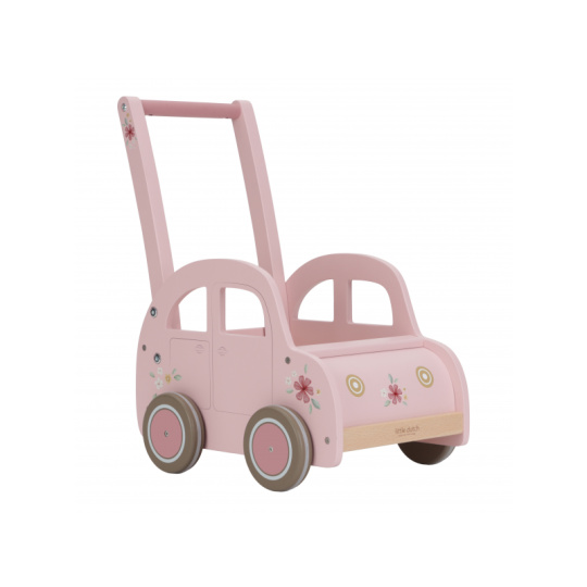 Auto vozík dřevěný Pink