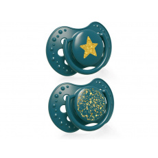 LOVI Dudlík silikonový dynamický Stardust 3-6m 2 ks zelený LOVI Dudlík silikonový dynamický Stardust 3-6m 2 ks zelený