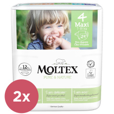 2x MOLTEX Pure&Nature Pleny jednorázové 4 Maxi (7-18 kg) 29 ks