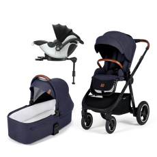 KINDERKRAFT Kočárek Everyday 2v1 Denim + KIDDY Evoluna i-size 2 Grey Melange Icy Grey KINDERKRAFT Kočárek Everyday 2v1 Denim + KIDDY Evoluna i-size 2 Grey Melange Icy Grey