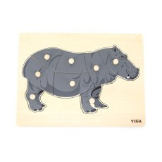 Dětské dřevěné puzzle vkládačka Montessori Viga Hroch Dětské dřevěné puzzle vkládačka Montessori Viga Hroch