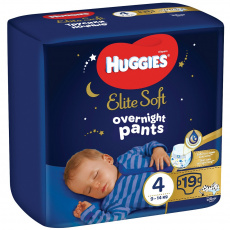 HUGGIES Elite Soft Pants OVN Kalhotky plenkové jednorázové 4 (9-14 kg) 19 ks