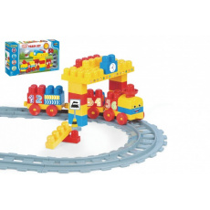 Baby Blocks vlak s kolejemi a stavebnicí plast délka dráhy 2,24m s doplňky v krabici 56x30x8cm 12m+ Baby Blocks vlak s kolejemi a stavebnicí plast délka dráhy 2,24m s doplňky v krabici 56x30x8cm 12m+