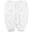 CARTER'S Body dlouhý rukáv White neutrál LBB 4 ks PRO, vel. 46