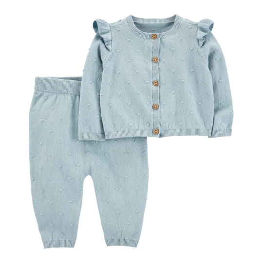 CARTER'S Set 2dílný svetr, kalhoty Blue holka 12m