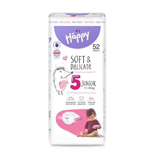 BELLA HAPPY Baby Pleny jednorázové Junior 11-18 kg Big Pack 52 ks