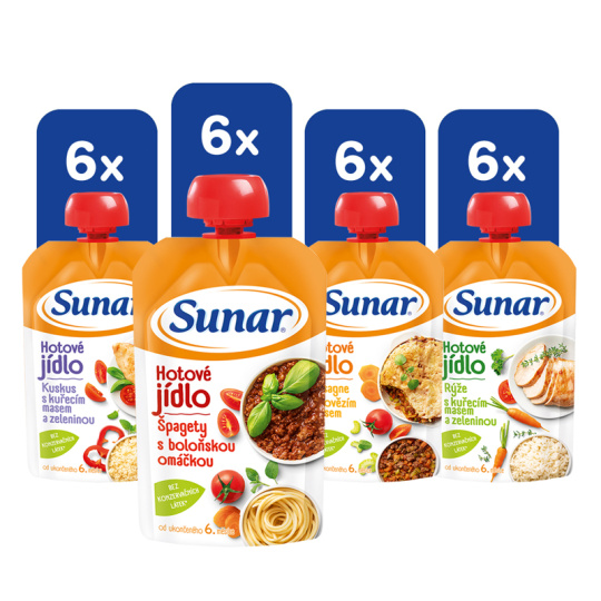 SUNAR Kapsička Hotové jídlo masovo-zeleninové  XXL mix 24x120 g