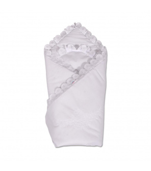 Bavlněná zavinovačka s krajkou New Baby Bavlněná zavinovačka s krajkou New Baby