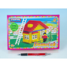 Stavebnice Cheva 6 Domeček plast 86ks v krabici 22,5x15x5cm Stavebnice Cheva 6 Domeček plast 86ks v krabici 22,5x15x5cm