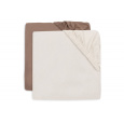 Prostěradlo napínací 40/50 x 80/90 cm 2 ks Milky Coffee/Ivory