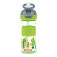 NUBY Láhev sportovní s měkkým sklápěcím brčkem 360 ml, zelená, 3+