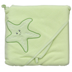 Scarlett Froté ručník - Scarlett hvězda s kapucí - zelená