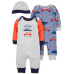 CARTER'S Set 3dílný overal na druky bez nožiček 2ks, čepice Cars chlapec LBB NB/ vel. 56