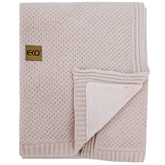 EKO Deka pletená s podšívkou Rose Pink 100x80 cm EKO Deka pletená s podšívkou Rose Pink 100x80 cm