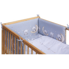 Dětská postýlka s vyndavacími příčkami - přírodní ECO - 120x60 cm s kompletní výbavou Toro Barva soupravy: Toro šedá Dětská postýlka s vyndavacími příčkami - přírodní ECO - 120x60 cm s kompletní výbavou Toro Barva soupravy: Toro šedá