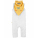 CARTER'S Set 2dílný overal bez rukávů, bryndáček Grey neutrál LBB 3m, vel. 62