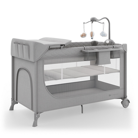 KINDERKRAFT Postýlka cestovní Leody Up Grey s příslušenstvím KINDERKRAFT Postýlka cestovní Leody Up Grey s příslušenstvím